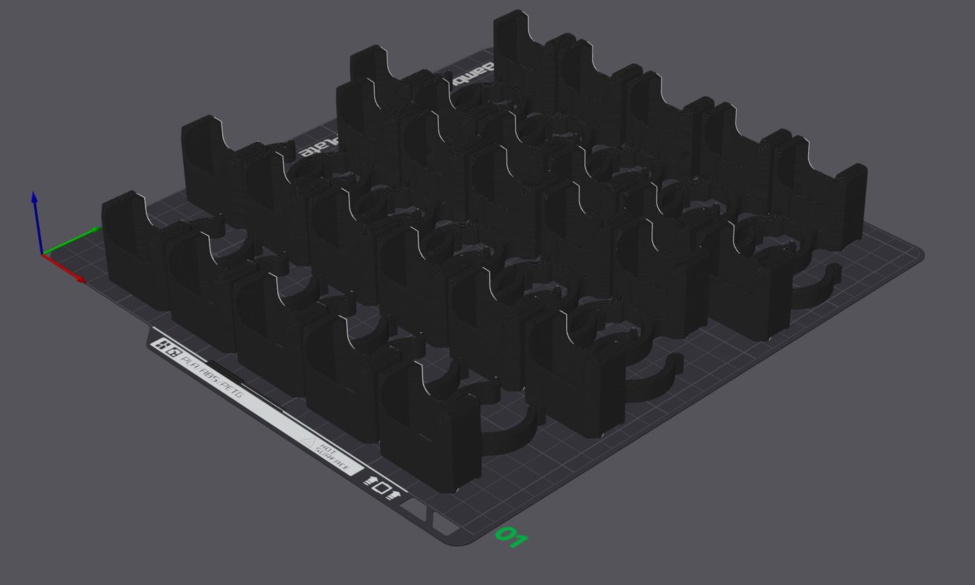 Clips imprimés en 3D pour capteur